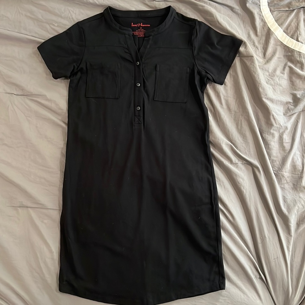 Hanna Anderson black t-shirt dress